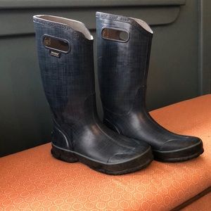 Bogs Rain Boots in Blue Linen